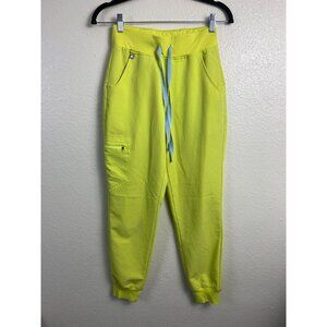 Figs Yellow Joggers with Blue Drawstring